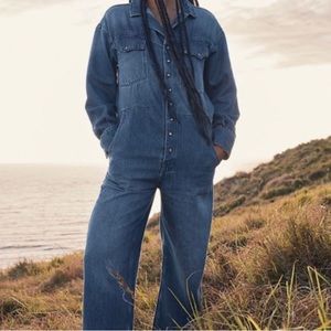 NWT Free People Denim Jumpsuit Size M
